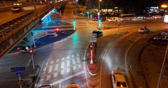 Tramvay hattı kavşaklarında sinyalize çalışması