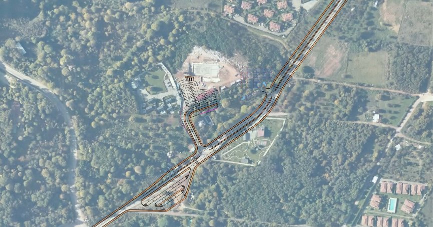 Teleferiğin Derbent istasyonuna yol ve otopark