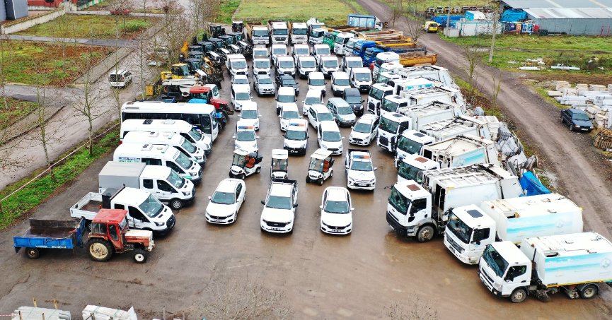 Belediyeye 78 araç ve iş makinesi