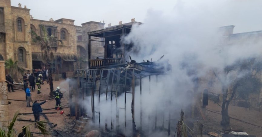 Film stüdyosundaki yangını Kocaeli İtfaiyesi söndürdü