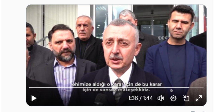 Büyükakın: Cumhurbaşkanımıza şükranlarımı sunuyorum