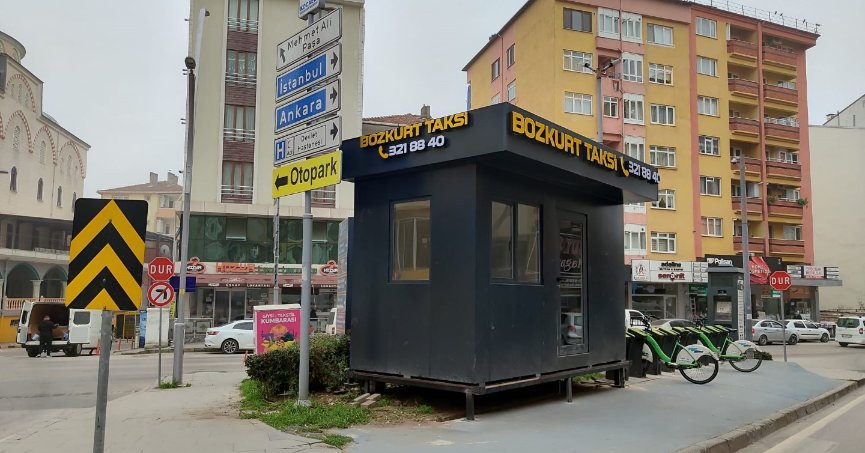 25 taksi yerine prefabrik durak ihalesi