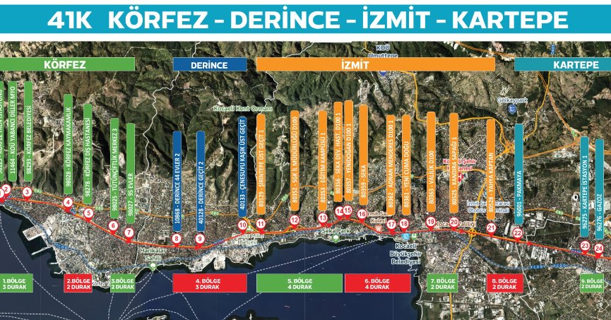 Kocaeli’nin yeni hattı 41K ilk seferine başlıyor
