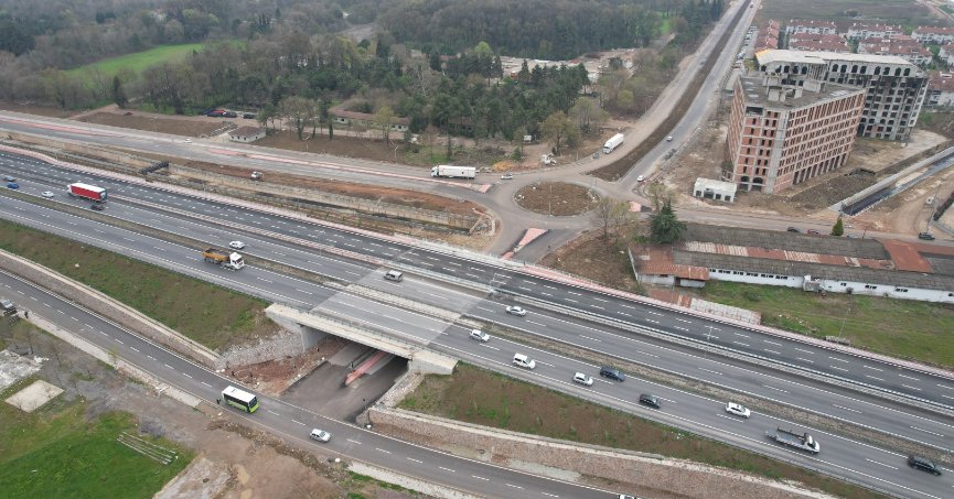 Stadyum bağlantı yolunda tamamlanan kısımlar trafiğe açıldı