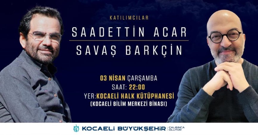 Büyükşehir yazar Barkçin’i okurlarıyla buluşturacak