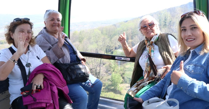 Büyüklerimizin teleferik heyecanı