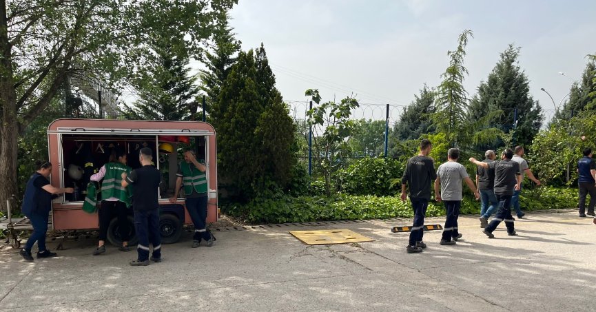 Büyükşehir İtfaiyesinden Ege Profil personeline eğitim