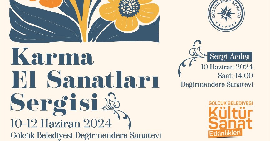 KARMA EL SANATLARI SERGİSİ DEĞİRMENDERE SANAT EVİNDE AÇILIYOR