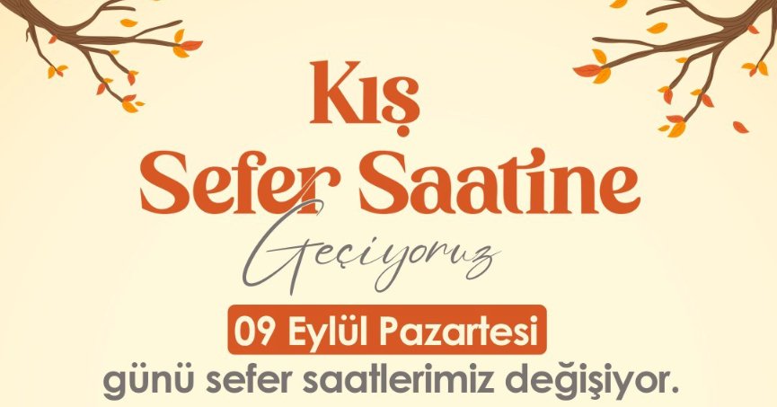 Toplu taşımada kış tarifesi başlıyor