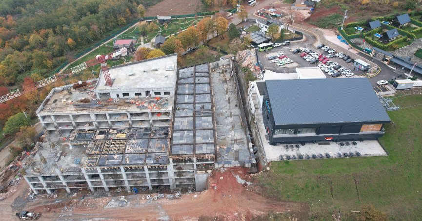 Teleferik otoparkında kaba inşaat bitmek üzere