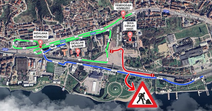 GEÇİCİ GÜZERGAHLAR BELİRLENDİ