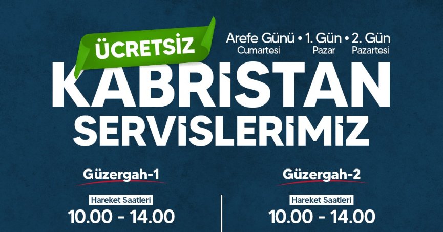 Bayramda Mezarlıklara Ücretsiz Ulaşım