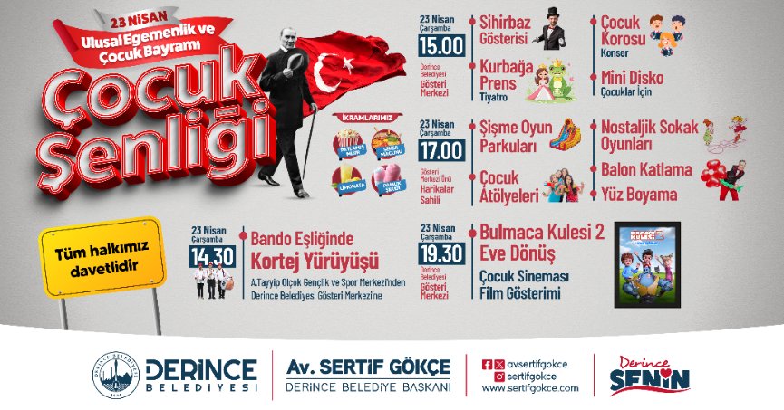 23 Nisan Coşkusu  Derince’de Yaşanacak