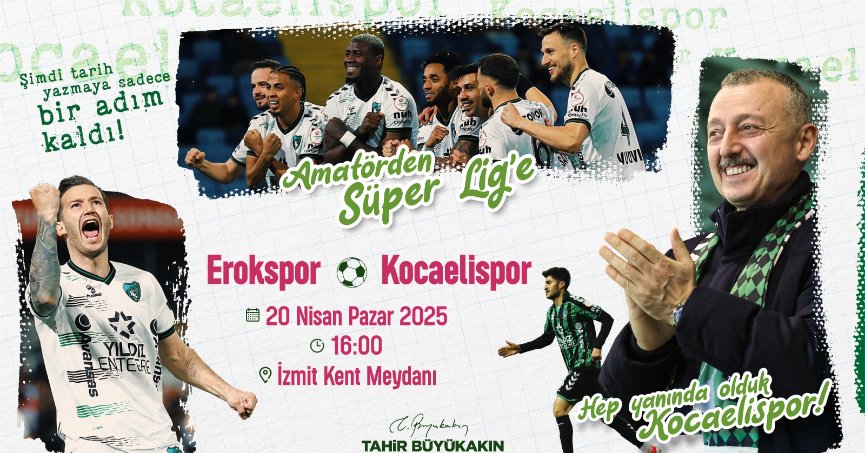 Şampiyonluk aşkına İzmit Kent Meydanı’na