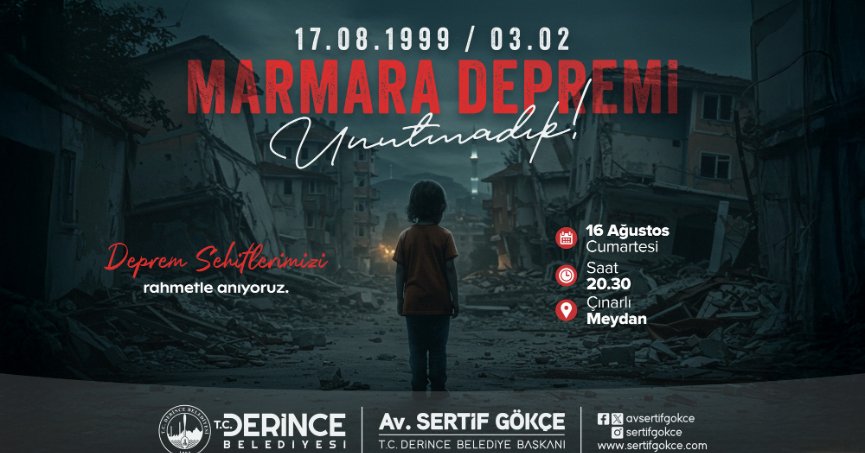 Deprem Şehitlerimiz Dualarla Anılacak
