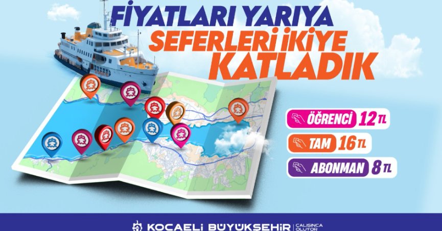 DENİZ ULAŞIMINDA KIŞ TARİFESİ BAŞLIYOR 