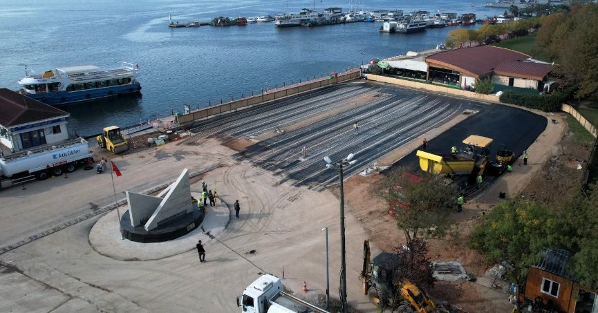 1 Mart Vapur İskelesi Otoparkı yüzde 85 tamam