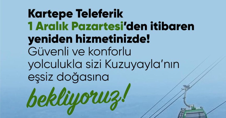 Kartepe Teleferik’te bakım çalışmaları tamam