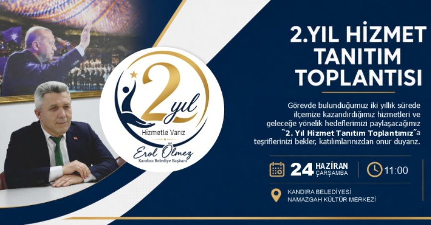 Başkan Erol Ölmez, 2 Yıllık Hizmet Dönemini Kamuoyuyla Paylaşacak