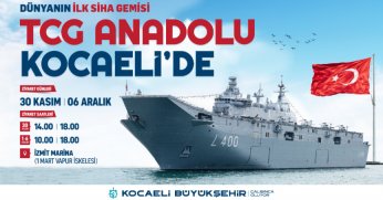 TCG Anadolu, 30 Kasım’da Kocaeli’ye geliyor