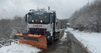 Büyükşehir A Takımı ekiplerinin kar mesaisi
