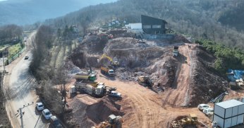 Teleferik için otopark alanları inşa ediliyor