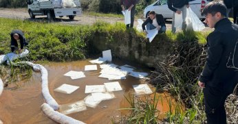 Boru hattındaki sızıntıya Büyükşehir’den hızlı müdahale