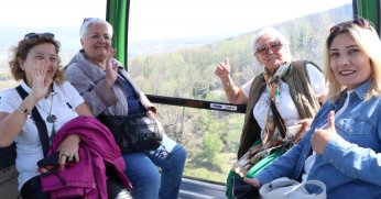 Büyüklerimizin teleferik heyecanı