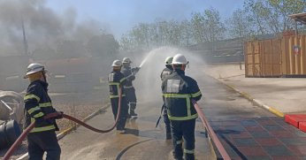 İtfaiyeden Polisan acil durum ekiplerine eğitim