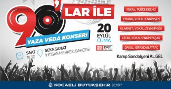 Büyükşehir’den 90’lar ile Yaza Veda Konseri