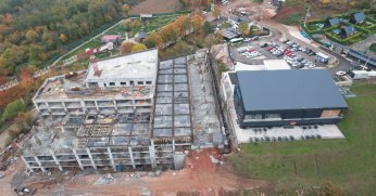 Teleferik otoparkında kaba inşaat bitmek üzere