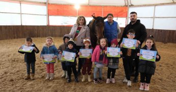 Minik biniciler sertifikalarını aldı