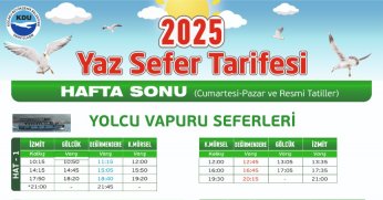 Deniz ulaşımında 110 seferle yaz tarifesi başlıyor