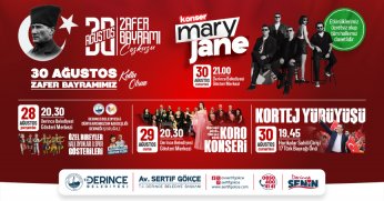 Derince’de 30 Ağustos Zafer Bayramı  Üç Gün Sürecek Etkinliklerle Kutlanacak