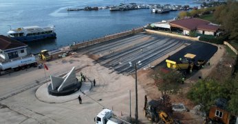 1 Mart Vapur İskelesi Otoparkı yüzde 85 tamam