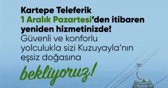 Kartepe Teleferik’te bakım çalışmaları tamam