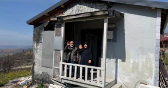 Büyükşehir, yangın mağduru aileyi ayağa kaldırdı